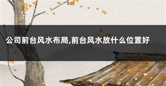 公司前台风水布局,前台风水放什么位置好