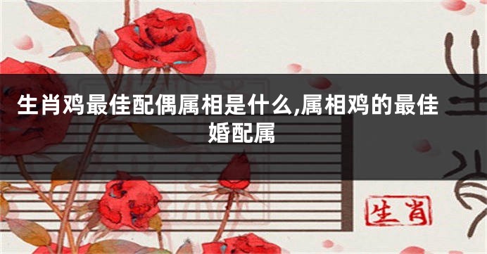 生肖鸡最佳配偶属相是什么,属相鸡的最佳婚配属