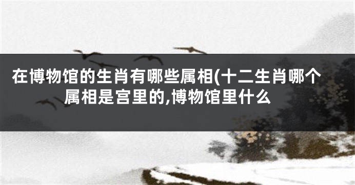 在博物馆的生肖有哪些属相(十二生肖哪个属相是宫里的,博物馆里什么