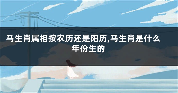 马生肖属相按农历还是阳历,马生肖是什么年份生的