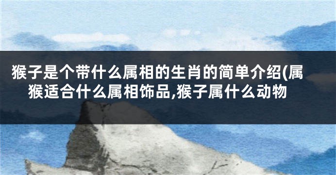 猴子是个带什么属相的生肖的简单介绍(属猴适合什么属相饰品,猴子属什么动物