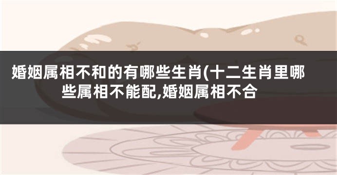 婚姻属相不和的有哪些生肖(十二生肖里哪些属相不能配,婚姻属相不合