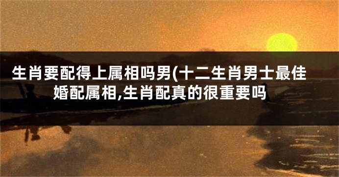 生肖要配得上属相吗男(十二生肖男士最佳婚配属相,生肖配真的很重要吗