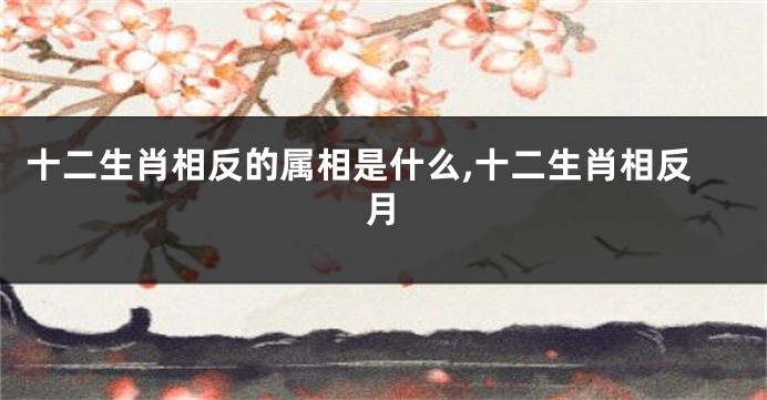 十二生肖相反的属相是什么,十二生肖相反月