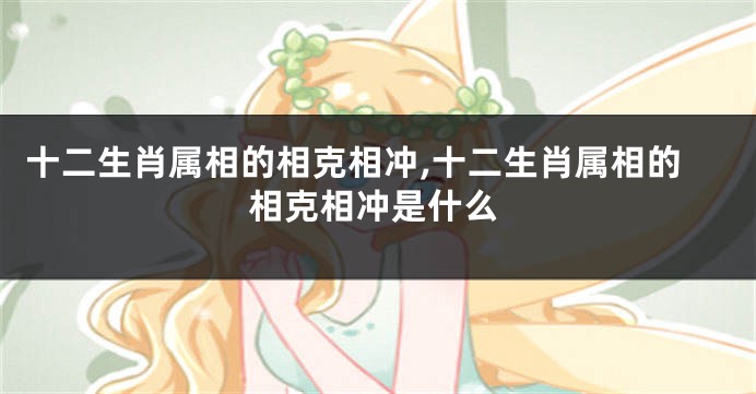 十二生肖属相的相克相冲,十二生肖属相的相克相冲是什么