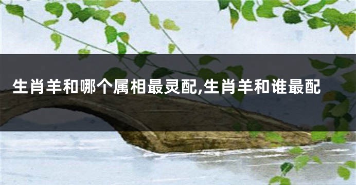 生肖羊和哪个属相最灵配,生肖羊和谁最配