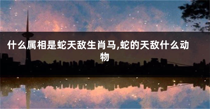 什么属相是蛇天敌生肖马,蛇的天敌什么动物