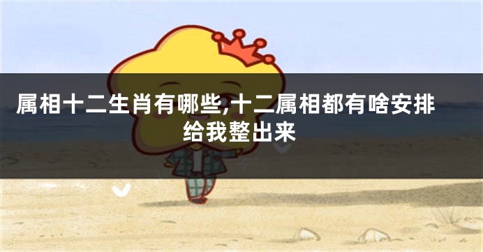 属相十二生肖有哪些,十二属相都有啥安排给我整出来