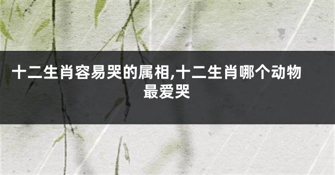 十二生肖容易哭的属相,十二生肖哪个动物最爱哭