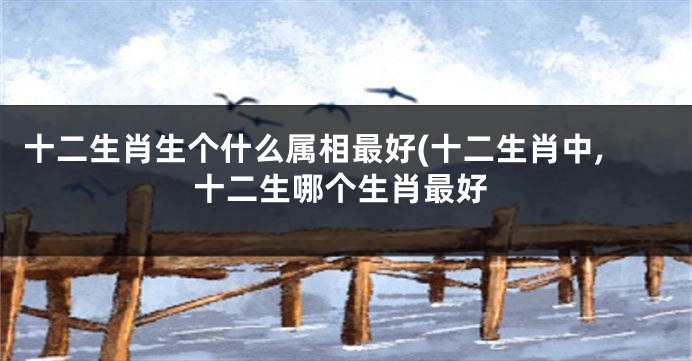 十二生肖生个什么属相最好(十二生肖中,十二生哪个生肖最好