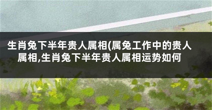 生肖兔下半年贵人属相(属兔工作中的贵人属相,生肖兔下半年贵人属相运势如何
