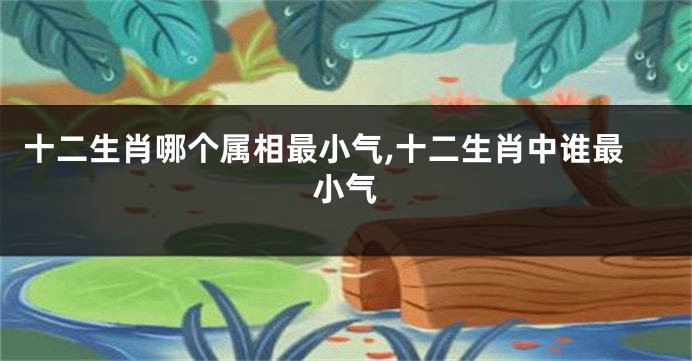 十二生肖哪个属相最小气,十二生肖中谁最小气