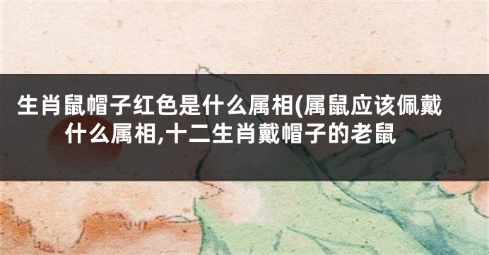 生肖鼠帽子红色是什么属相(属鼠应该佩戴什么属相,十二生肖戴帽子的老鼠