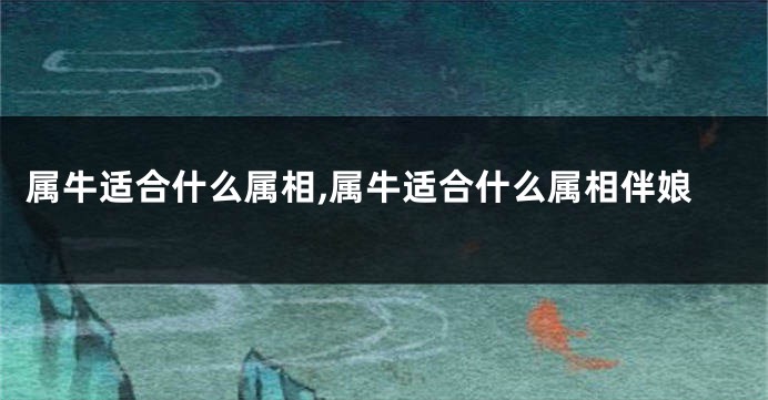 属牛适合什么属相,属牛适合什么属相伴娘