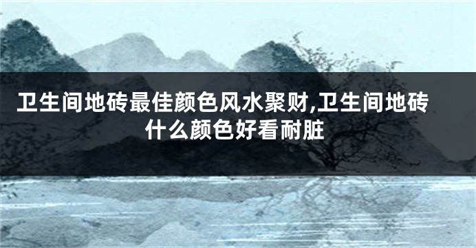 卫生间地砖最佳颜色风水聚财,卫生间地砖什么颜色好看耐脏