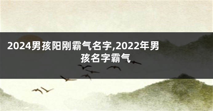 2024男孩阳刚霸气名字,2022年男孩名字霸气