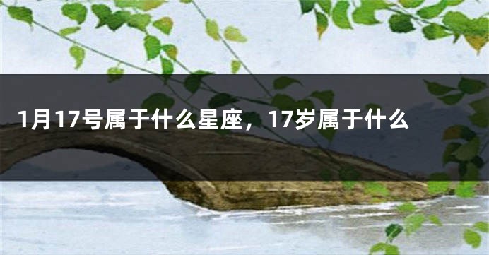 1月17号属于什么星座，17岁属于什么