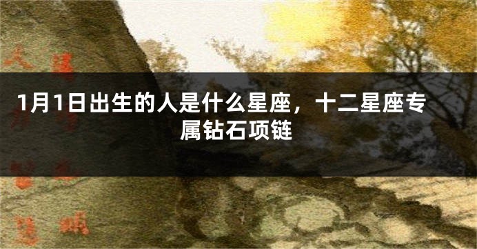 1月1日出生的人是什么星座，十二星座专属钻石项链