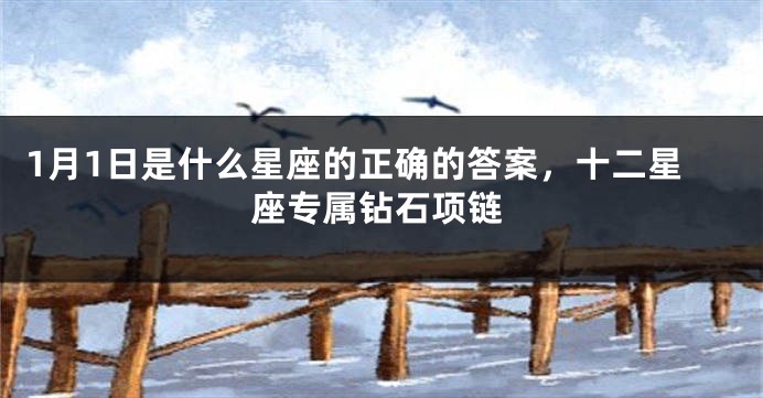 1月1日是什么星座的正确的答案，十二星座专属钻石项链