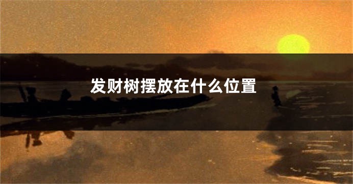 发财树摆放在什么位置