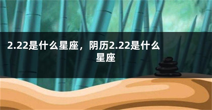 2.22是什么星座，阴历2.22是什么星座