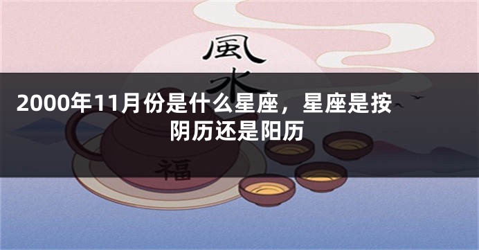 2000年11月份是什么星座，星座是按阴历还是阳历