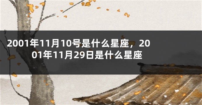 2001年11月10号是什么星座，2001年11月29日是什么星座