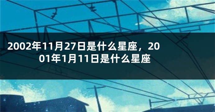 2002年11月27日是什么星座，2001年1月11日是什么星座