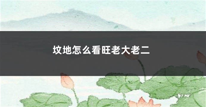 坟地怎么看旺老大老二