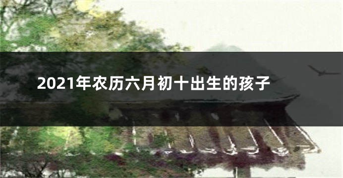 2021年农历六月初十出生的孩子