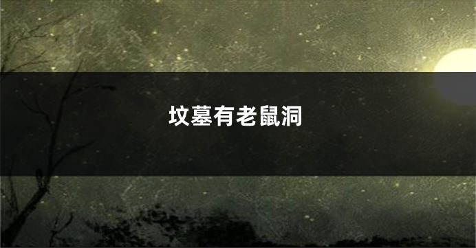 坟墓有老鼠洞