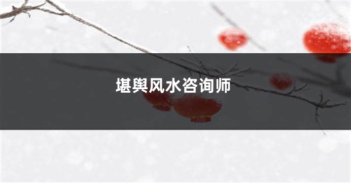 堪舆风水咨询师