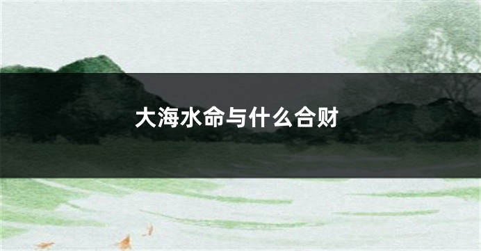 大海水命与什么合财