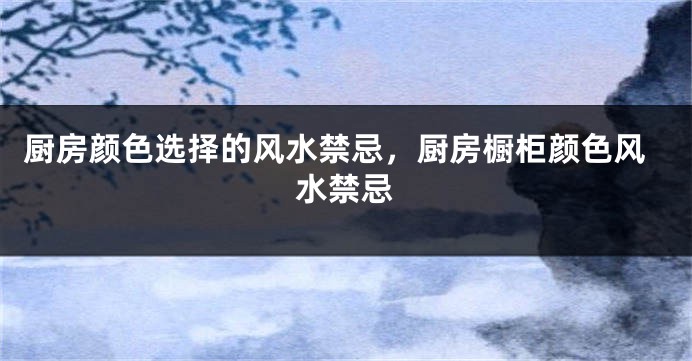 厨房颜色选择的风水禁忌，厨房橱柜颜色风水禁忌