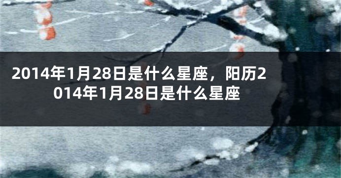 2014年1月28日是什么星座，阳历2014年1月28日是什么星座