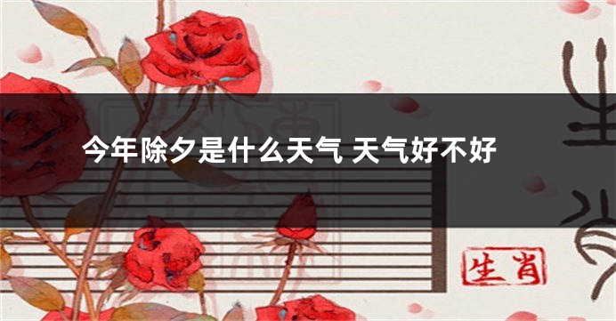 今年除夕是什么天气 天气好不好