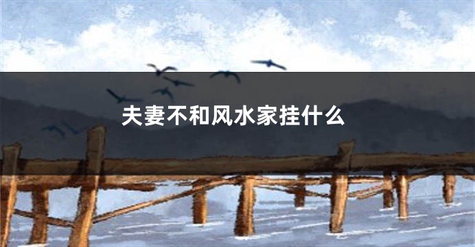 夫妻不和风水家挂什么