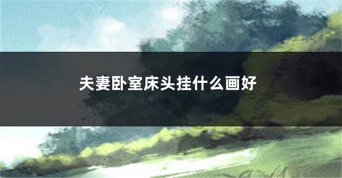 夫妻卧室床头挂什么画好