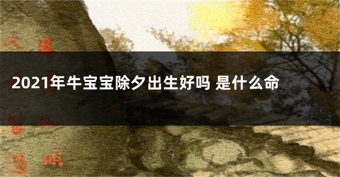 2021年牛宝宝除夕出生好吗 是什么命