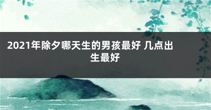 2021年除夕哪天生的男孩最好 几点出生最好