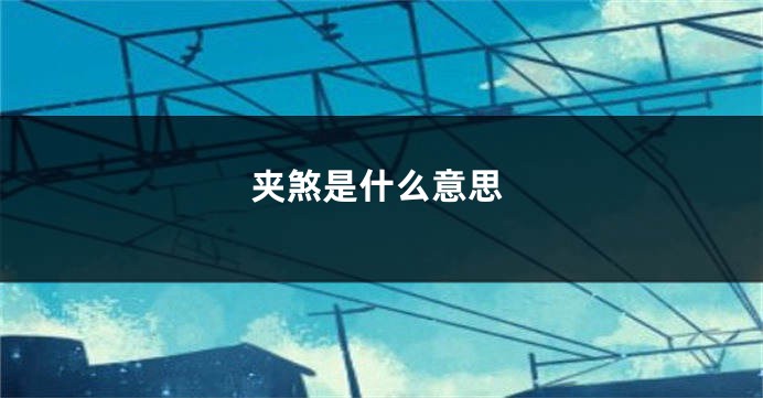 夹煞是什么意思