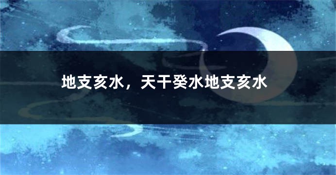 地支亥水，天干癸水地支亥水