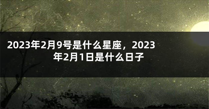 2023年2月9号是什么星座，2023年2月1日是什么日子
