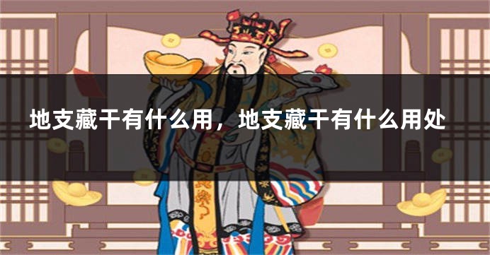 地支藏干有什么用，地支藏干有什么用处