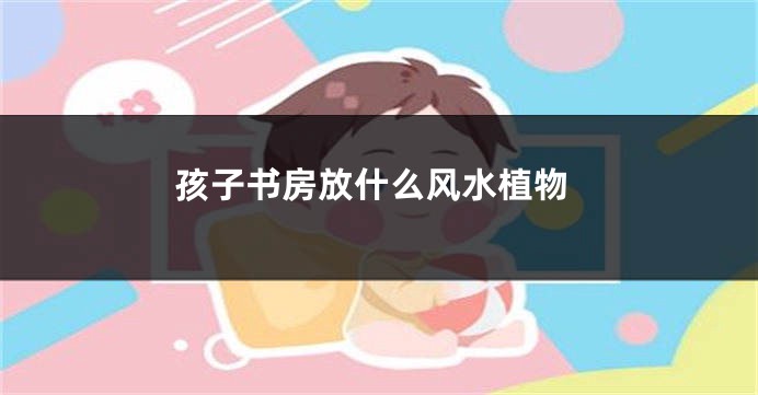 孩子书房放什么风水植物