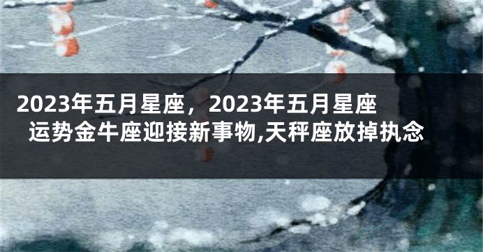 2023年五月星座，2023年五月星座运势金牛座迎接新事物,天秤座放掉执念