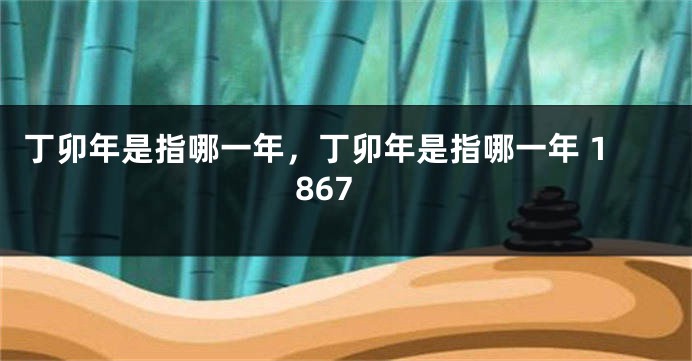 丁卯年是指哪一年，丁卯年是指哪一年 1867