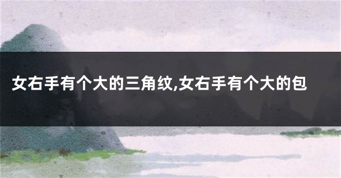 女右手有个大的三角纹,女右手有个大的包