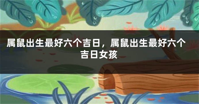 属鼠出生最好六个吉日，属鼠出生最好六个吉日女孩
