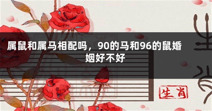 属鼠和属马相配吗，90的马和96的鼠婚姻好不好